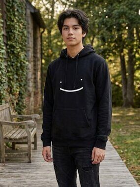 Dreamwastaken Dream SMP Smile Hoodie Mens Black Pullover Youtube Merch Minecraft